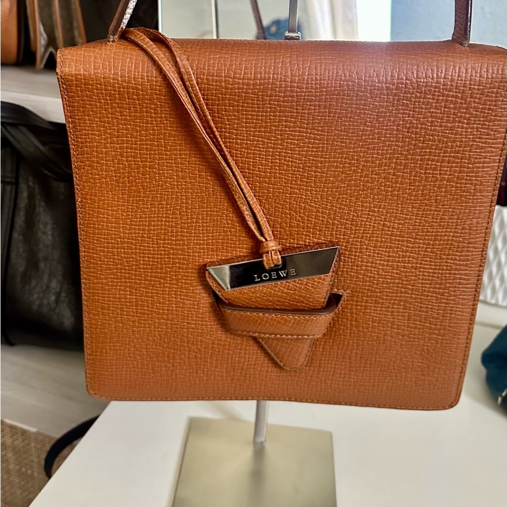 Loewe Brown Leather Bag with Gold Accent